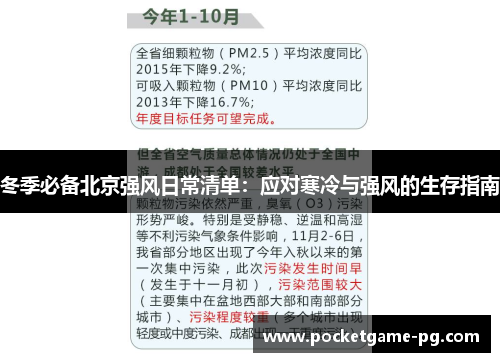 冬季必备北京强风日常清单：应对寒冷与强风的生存指南